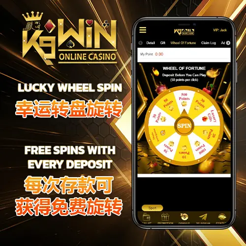 K9WIN Online Caino Lucky Wheel Spin